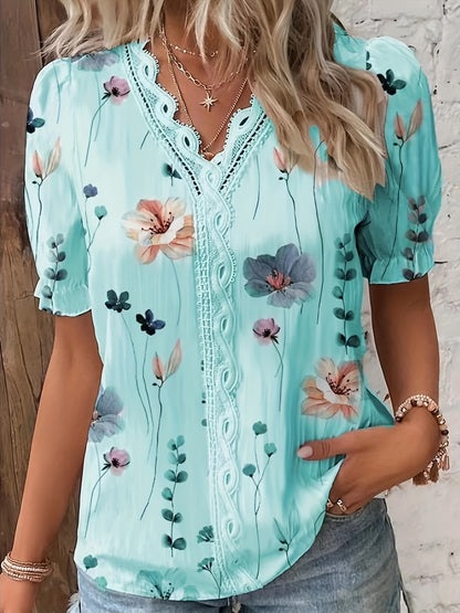 Freja™ | Blommig Boho-Blus