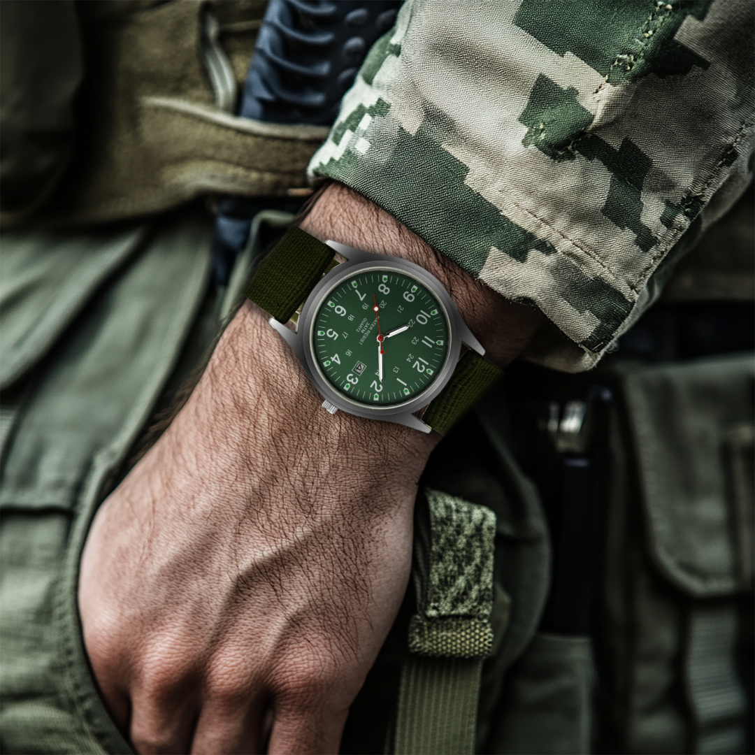 Nils™ | Casual Militärinspirerat Armbandsur