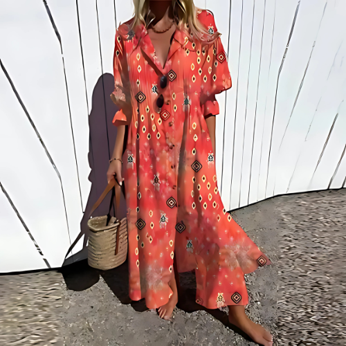 Freja™ | Boho Midi-Klänning