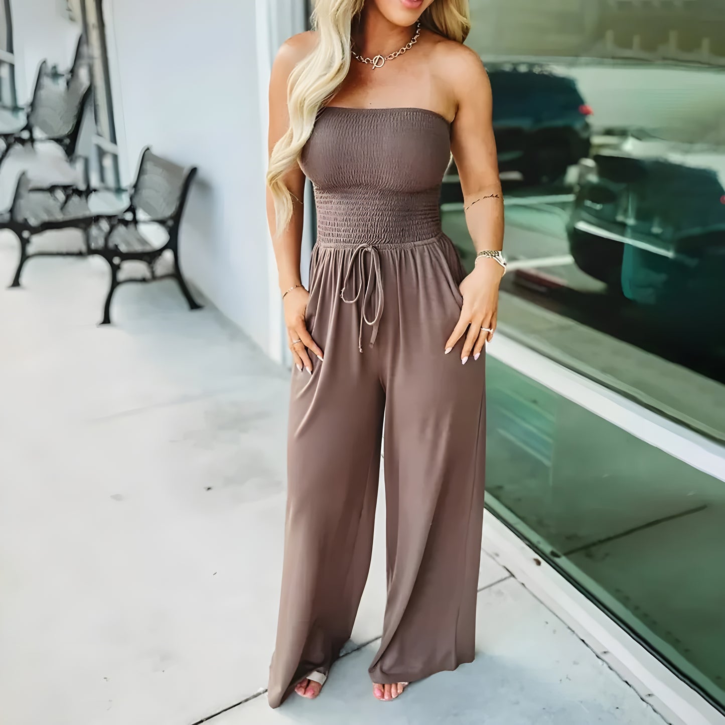 Sofia™ | Trendig Off-Shoulder Jumpsuit