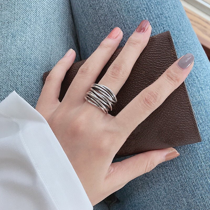 Ineke™ | Sterlingsilver Justerbar Ring i Lager