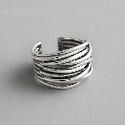 Ineke™ | Sterlingsilver Justerbar Ring i Lager