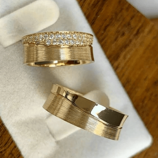 Rebecca™ | Vintage-Guld Ringar med Glitter