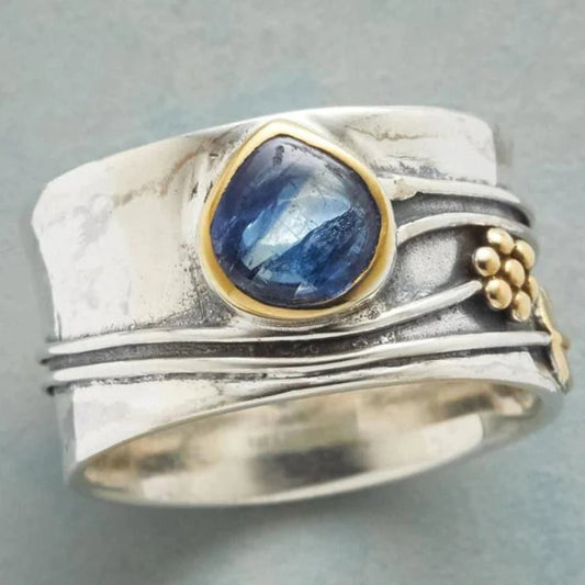 Elsa™ | Vintage Ring med Blå Sten