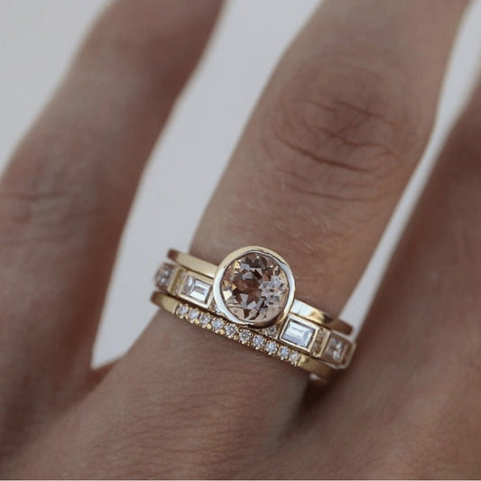 Ingrid™ | Vintage-ring med gyllene zirkonium